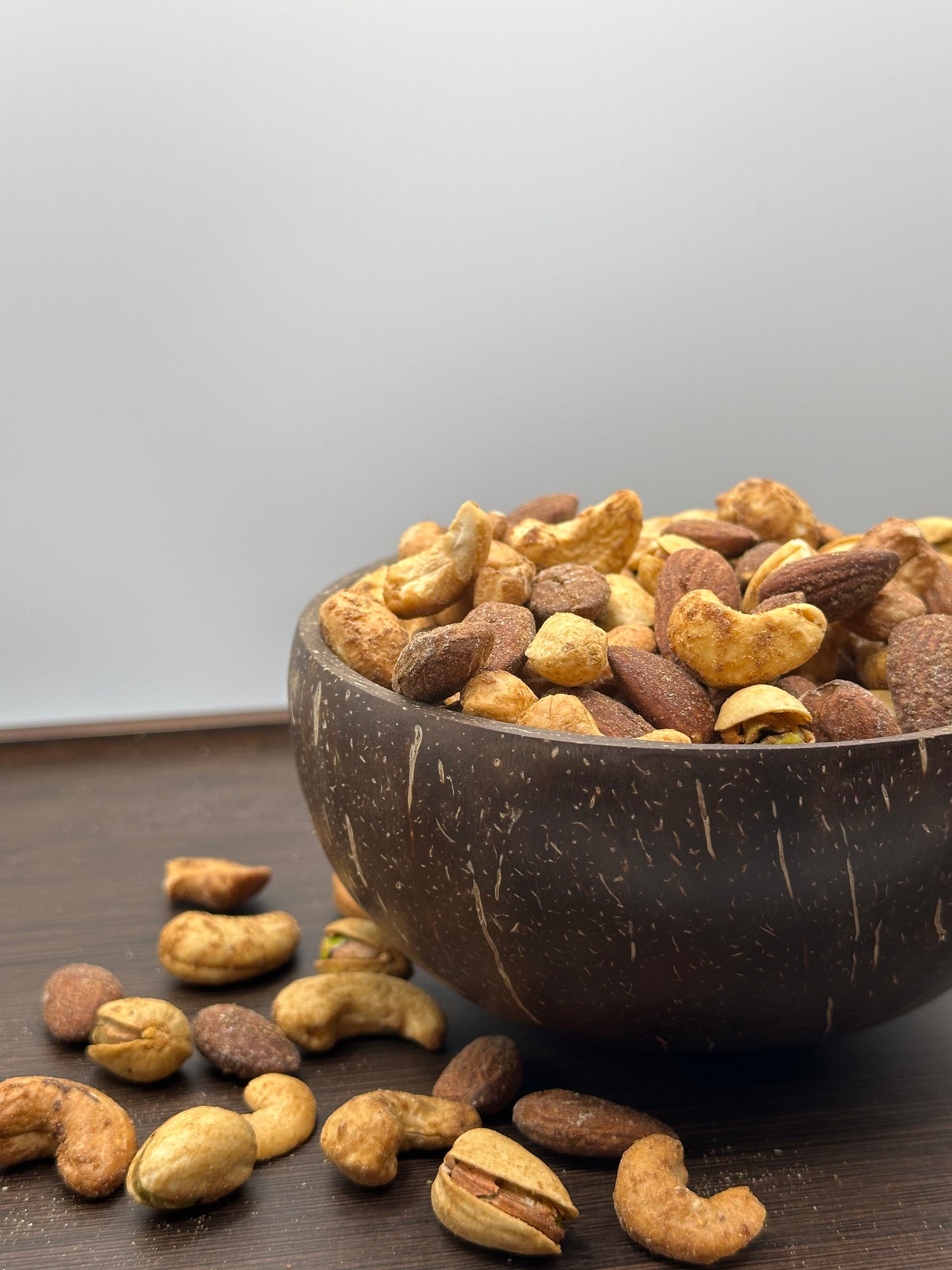 Premium Snackmischung - Cashewkerne, Mandeln, Pistazien (gewürzt)